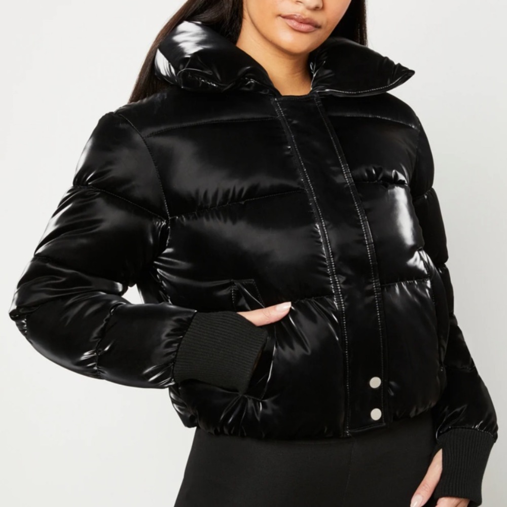 NWT Black Puffer Jacket BCBGMAXAZRIA